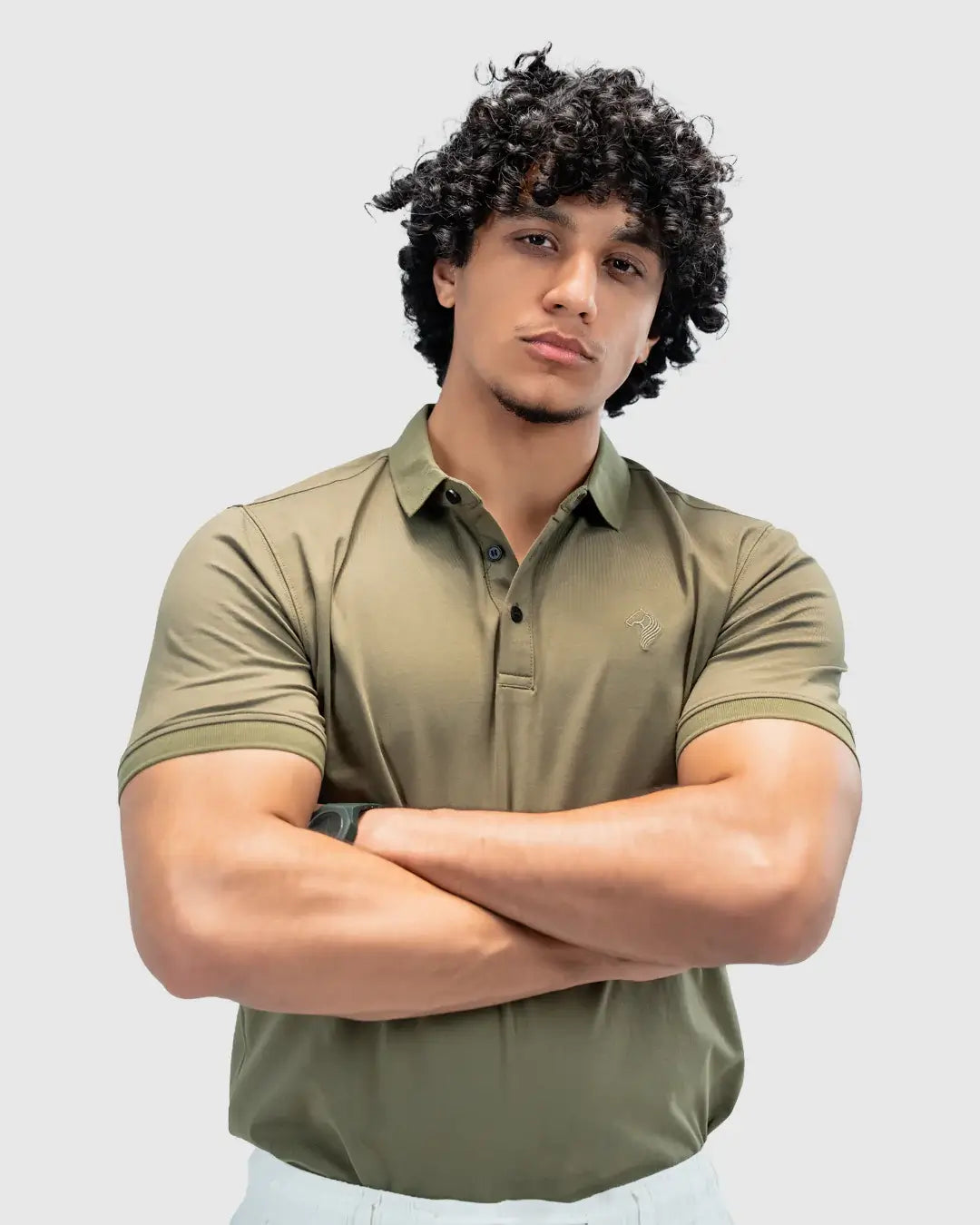 Men’s Polo T-Shirt - Olive Green