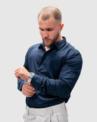 Men’s Navy Blue Formal Dress Shirt
