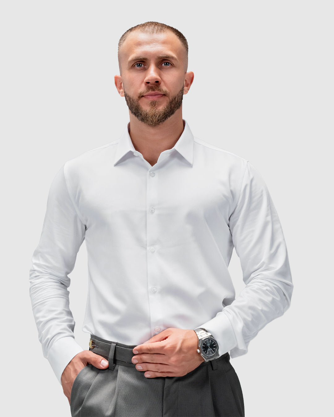 Men’s White Formal Dress Shirt