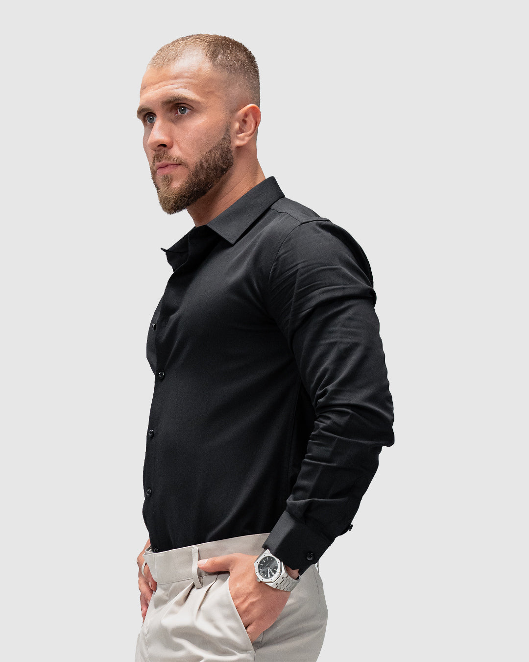 Men’s Black Formal Dress Shirt