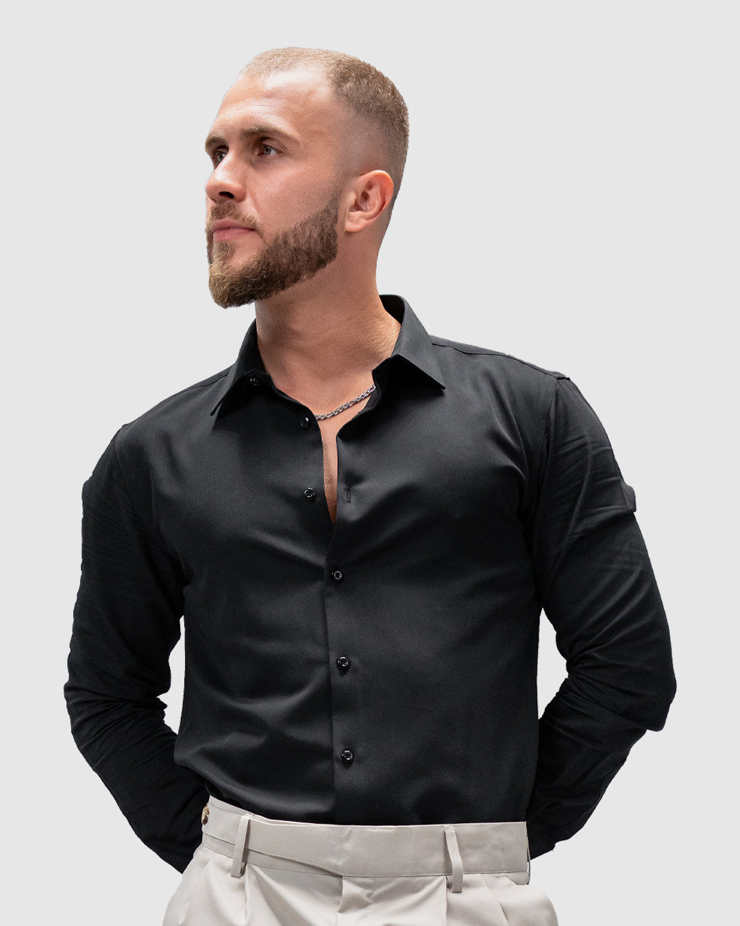Men’s Black Formal Dress Shirt