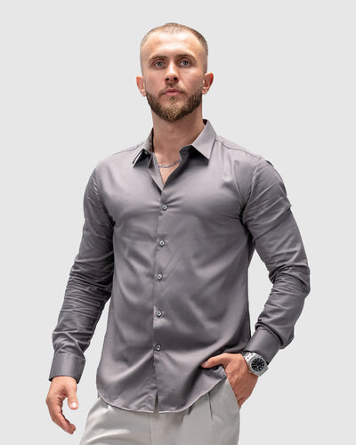 Men’s Grey Formal Dress Shirt