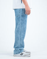 Men’s Relaxed-Fit Washed Denim Jeans - Light Blue