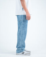 Men’s Relaxed-Fit Washed Denim Jeans - Light Blue