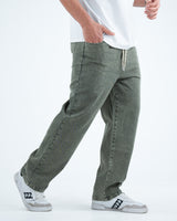 Men’s Washed Relaxed Fit Jeans - Green