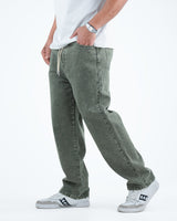 Men’s Washed Relaxed Fit Jeans - Green