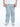 Men’s Washed Baggy Drawstring Denim Pants - Sky Blue
