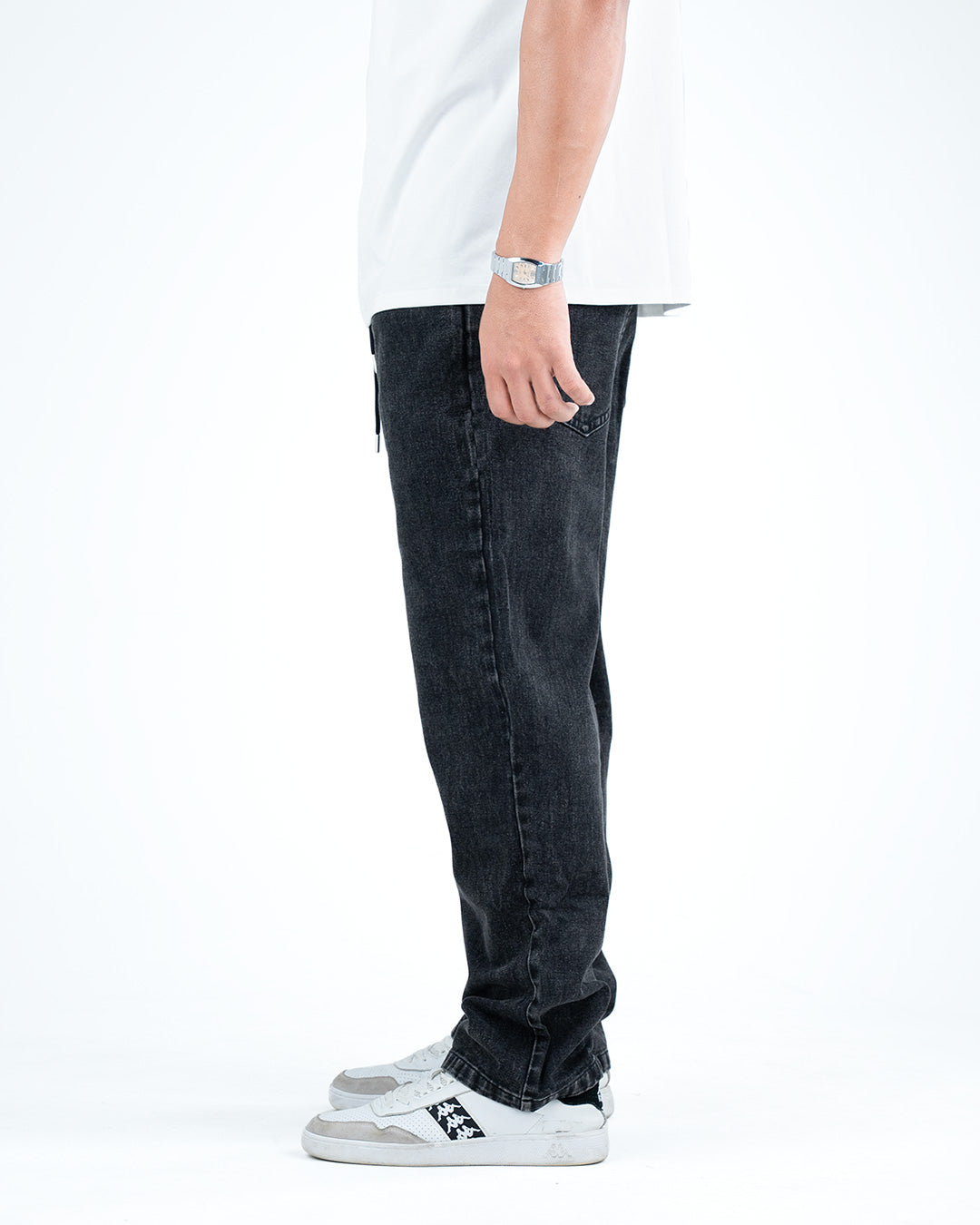 Men’s Washed Relaxed Fit Jeans - Black