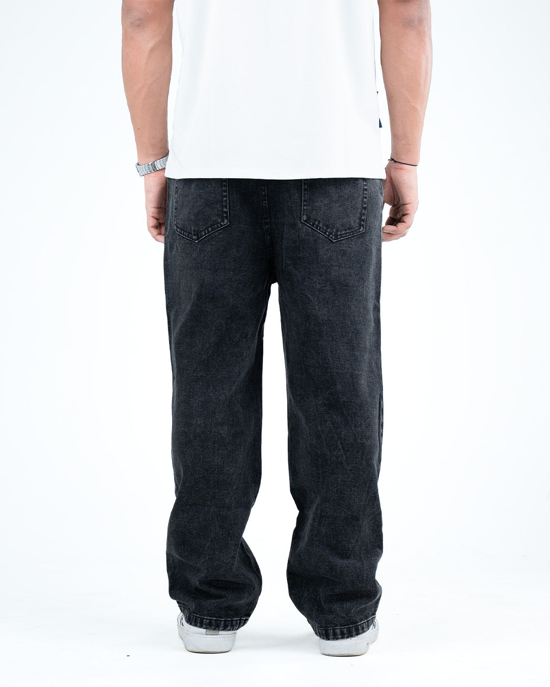 Men’s Washed Relaxed Fit Jeans - Black