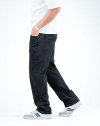 Men’s Washed Relaxed Fit Jeans - Black