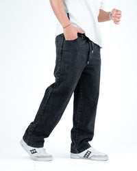 Men’s Washed Relaxed Fit Jeans - Black