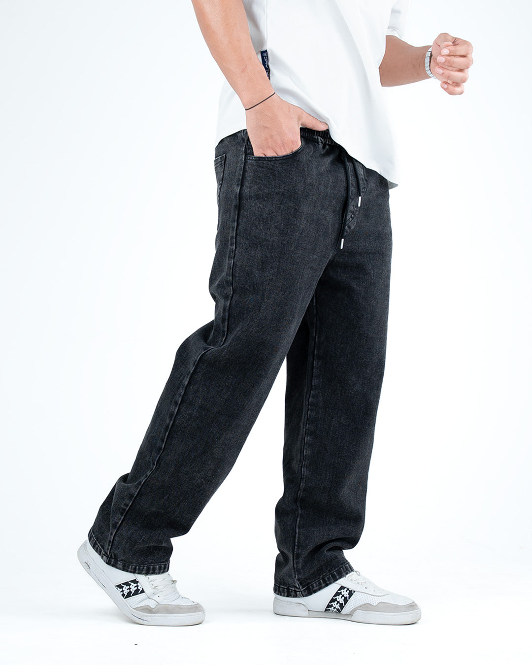 Men’s Washed Relaxed Fit Jeans - Black