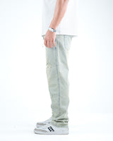 Men’s Distressed Relaxed-Fit Jeans - Pista