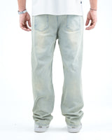 Men’s Distressed Relaxed-Fit Jeans - Pista