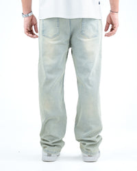 Men’s Distressed Relaxed-Fit Jeans - Pista