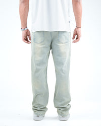 Men’s Distressed Relaxed-Fit Jeans - Pista