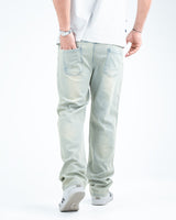 Men’s Distressed Relaxed-Fit Jeans - Pista