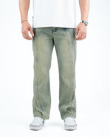 Men’s Panel Stitch Relaxed Fit Jeans - Pista