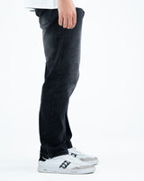 Men’s Washed Straight-Fit Denim Jeans - Black
