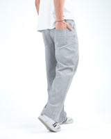 Men’s Wide-Leg Jeans - Light Grey