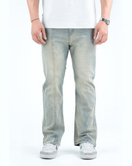 Men’s Washed Straight Jeans - Pista