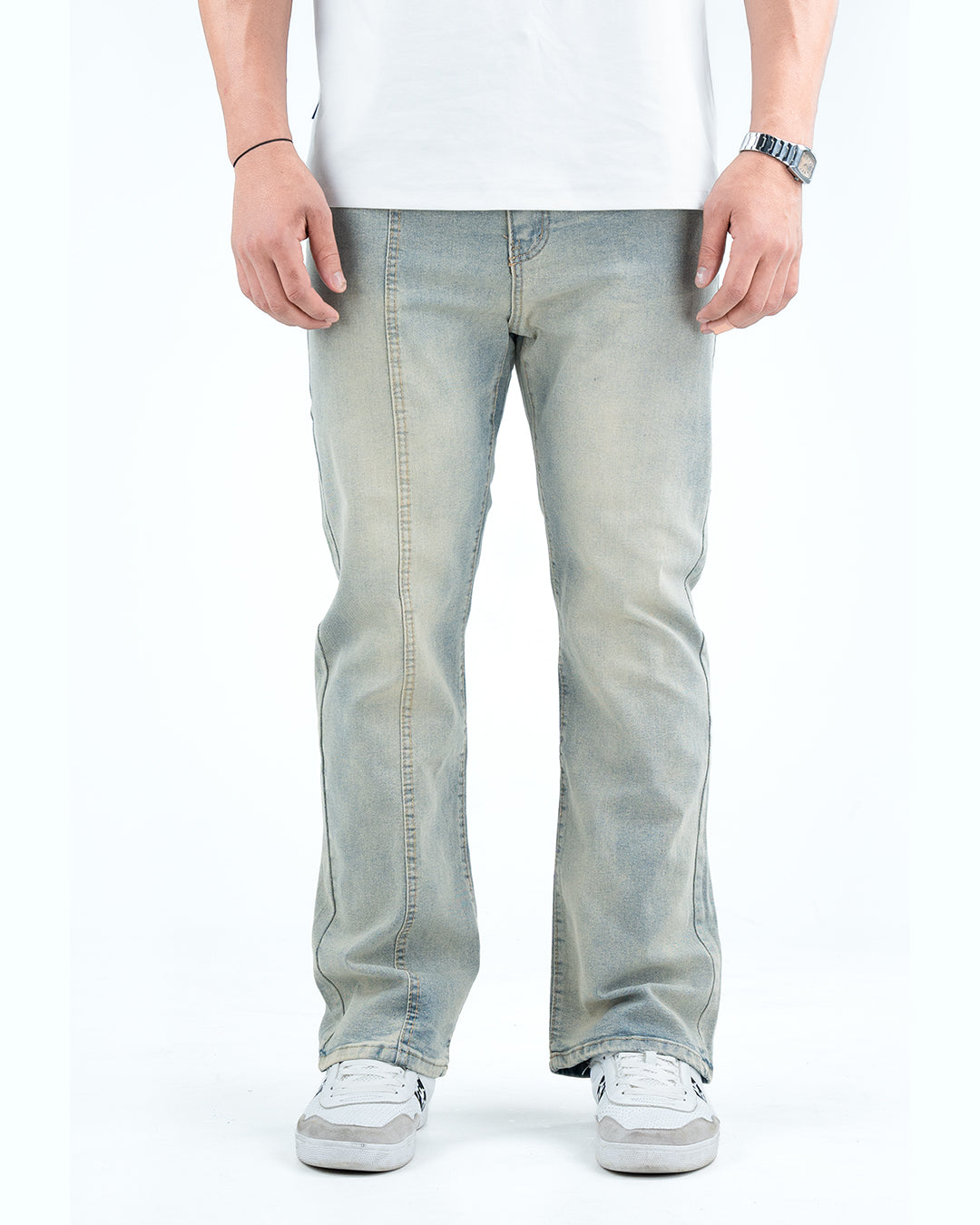 Men’s Washed Straight Jeans - Pista