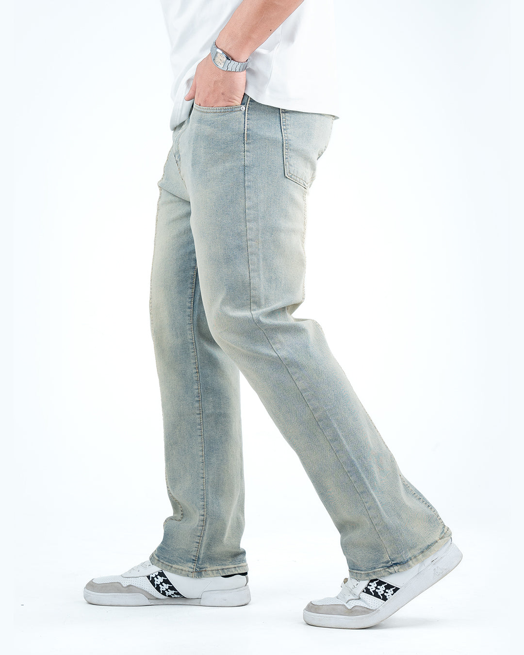 Men’s Washed Straight Jeans - Pista