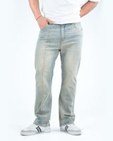 Men’s Washed Straight Jeans - Pista
