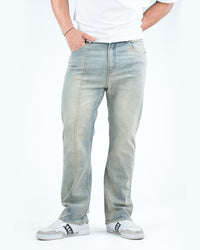 Men’s Washed Straight Jeans - Pista