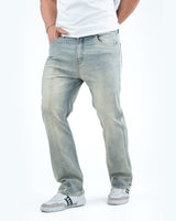 Men’s Washed Straight Jeans - Pista