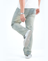 Men’s Washed Straight Jeans - Pista