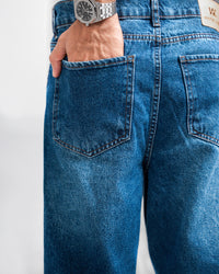 MEN’S CLASSIC BLUE STRAIGHT-LEG JEANS