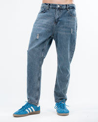 Men’s Relaxed Blue Distressed Jeans