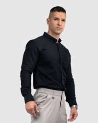 Men’s Black Oxford Button-Down Shirt