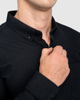 Men’s Black Oxford Button-Down Shirt
