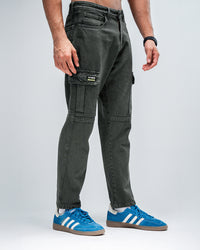 MEN’S OLIVE GREEN CARGO JEANS
