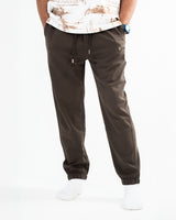 MEN’S BROWN JOGGER PANTS WITH DRAWSTRING WAIST