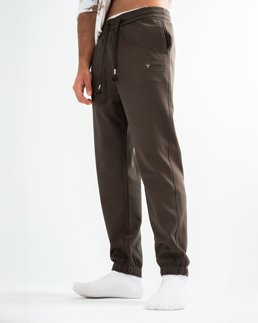 MEN’S BROWN JOGGER PANTS WITH DRAWSTRING WAIST