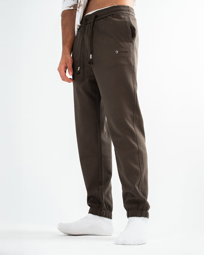 MEN’S BROWN JOGGER PANTS WITH DRAWSTRING WAIST