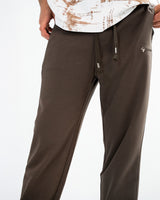 MEN’S BROWN JOGGER PANTS WITH DRAWSTRING WAIST
