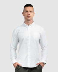 Men’s White Oxford Button-Down Shirt
