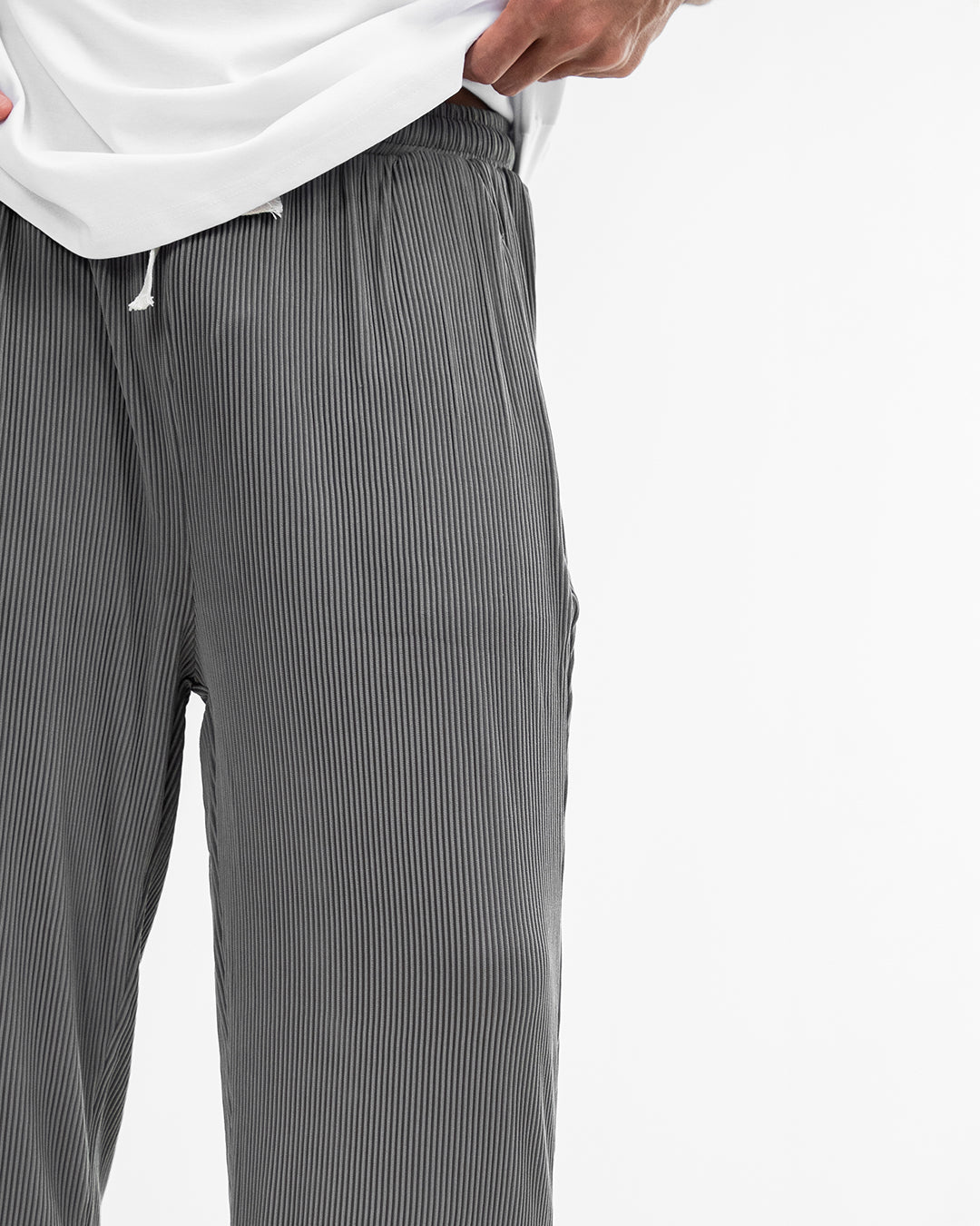 MEN’S GREY RELAXED-FIT LOUNGE PANTS