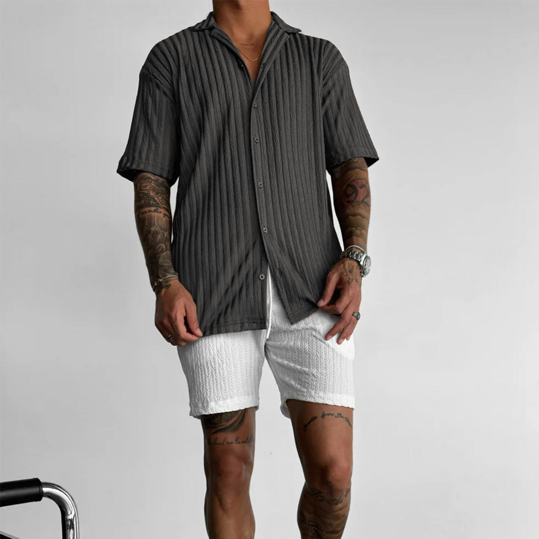 OVERSIZE STRUCTURED SHIRT - ANTHRACITE GRAY