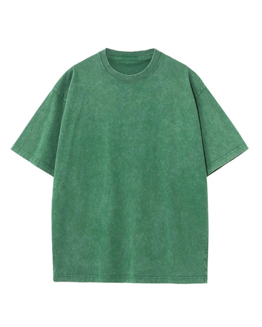 OVERSIZE ACID WASH T-SHIRT - GREEN