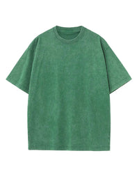 OVERSIZE ACID WASH T-SHIRT - GREEN