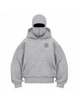 Zapped Balaclava Ninja Hoodie - Grey