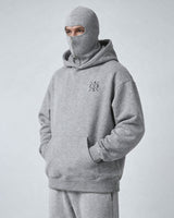 Zapped Balaclava Ninja Hoodie - Grey