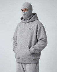 Zapped Balaclava Ninja Hoodie - Grey