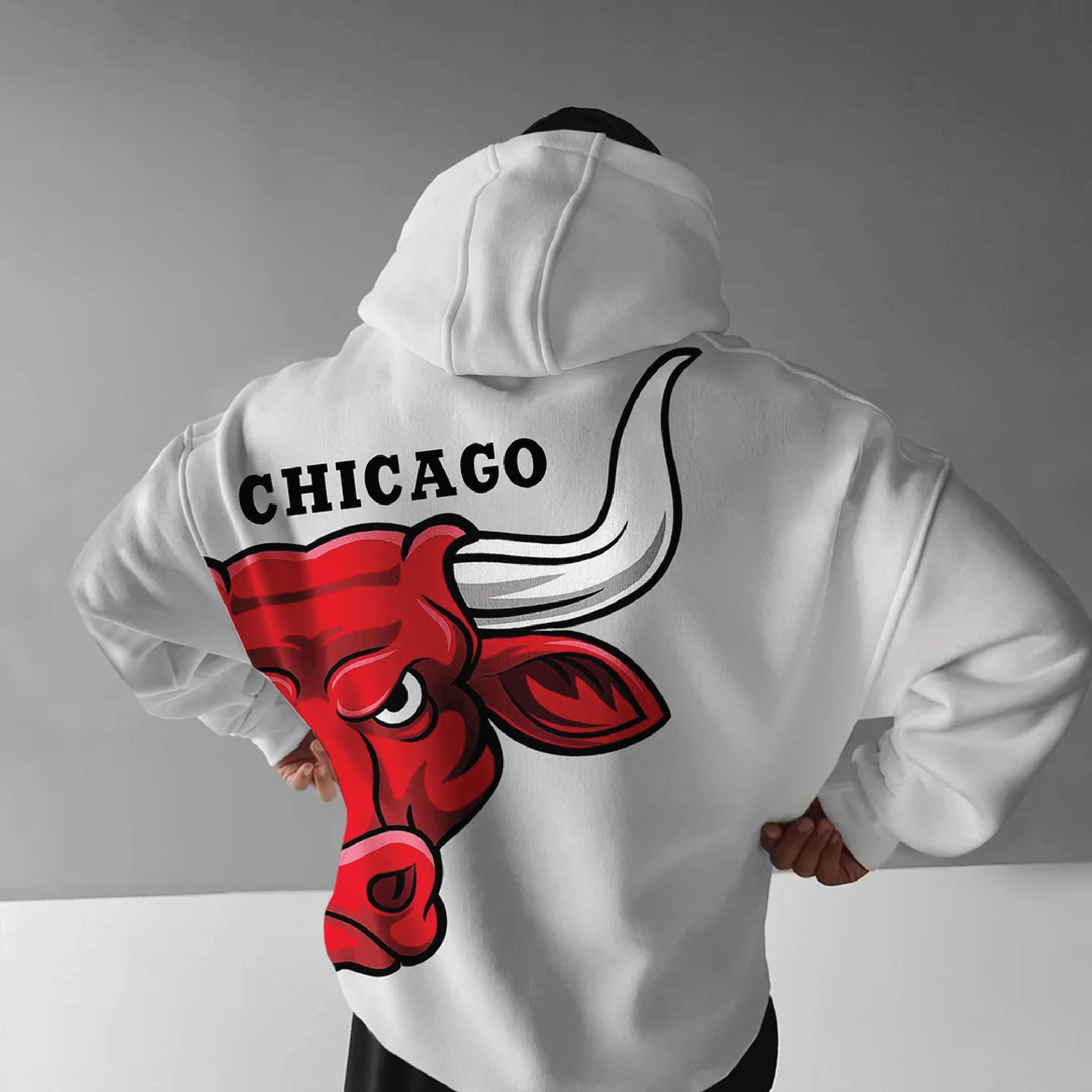 BULL HOODIE - WHITE