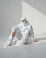 Zapped Balaclava Ninja Hoodie - White